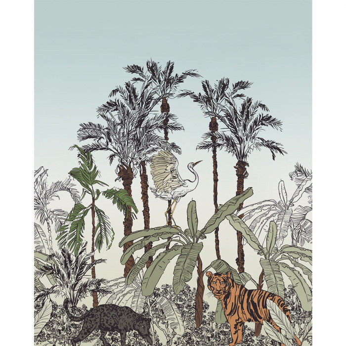 Panoramique La Jungle Enchantee Wallpanel - Multicouleurs
