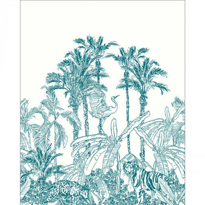 Panoramique La Jungle Enchantee Wallpanel - Bleu