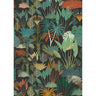 Panoramique Manille Wallpanel - Vert Rouge  Fond Noir