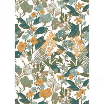 Panoramique Valentine Wallpanel - Vert Jaune Fond Blanc