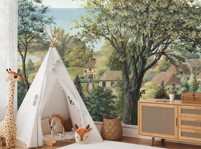 English Countryside - Custom Sized Wallpaper Mural (per m2)