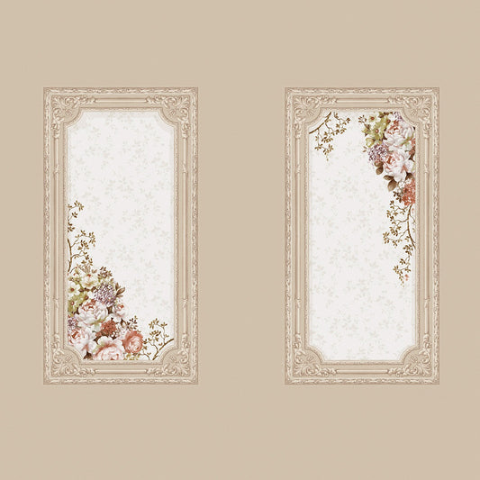 Rose Garden - Custom Sized Wallpaper Mural (per m2) - Sandstone