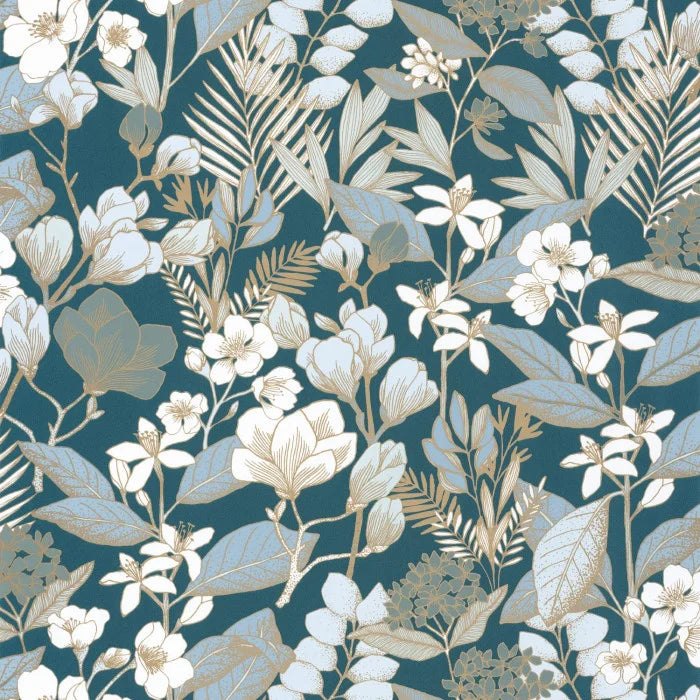 Sample - Lovely Field - Teal blue dore