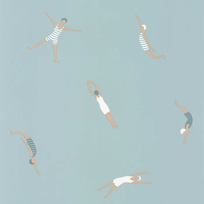 Swimming In It Wallpaper - Smokey Blue
