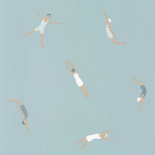 Swimming In It Wallpaper - Smokey Blue