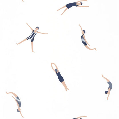 Swimming In It Wallpaper - Cream