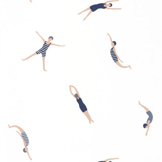Swimming In It Wallpaper - Cream