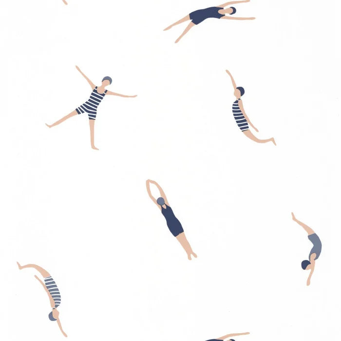 Sample - Swimming in it Wallpaper - Cream