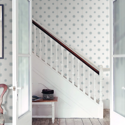 Trendy Tiles Wallpaper - Smoke Blue