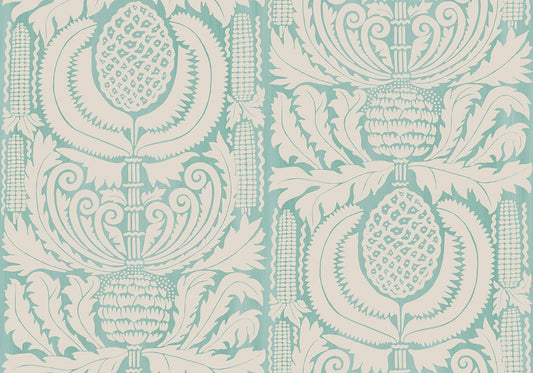 Zappa - Custom Sized Wallpaper Mural (per m2) - Blue Green