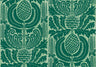Zappa - Custom Sized Wallpaper Mural (per m2) - Dark Green