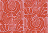 Zappa - Custom Sized Wallpaper Mural (per m2) - Orange Pink