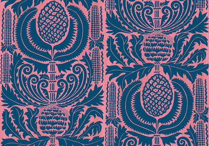 Zappa - Custom Sized Wallpaper Mural (per m2) - Pink Blue