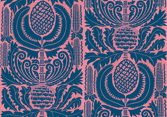 Zappa - Custom Sized Wallpaper Mural (per m2) - Pink Blue