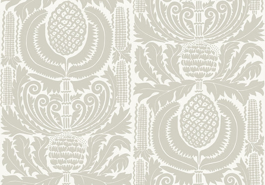 Zappa - Custom Sized Wallpaper Mural (per m2) - White