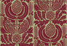 Zappa - Custom Sized Wallpaper Mural (per m2) - Wine Pistachios
