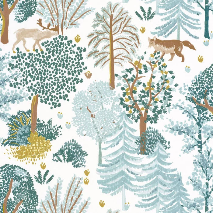 Sample - Ballad Wallpaper - Bleu Clair Blanc