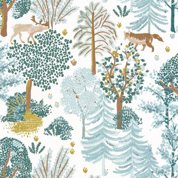 Sample - Ballad Wallpaper - Bleu Clair Blanc