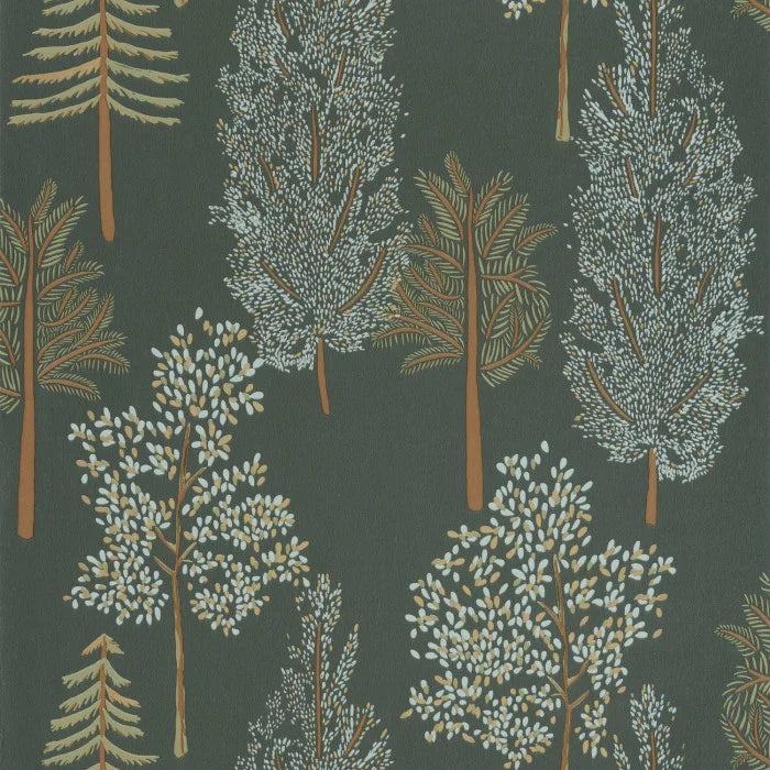 Sample - The Tree House Wallpaper - Vert Kaki