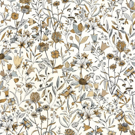 Jardin De Giverny Wallpaper - Blanc Vert D'Eau - Discontinuing