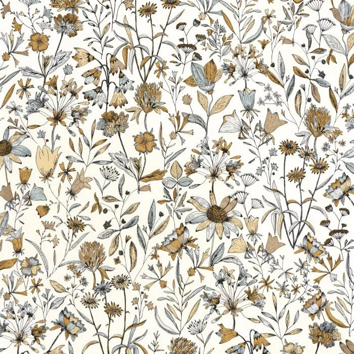 Sample - Jardin De Giverny Wallpaper - Blanc Vert D'Eau