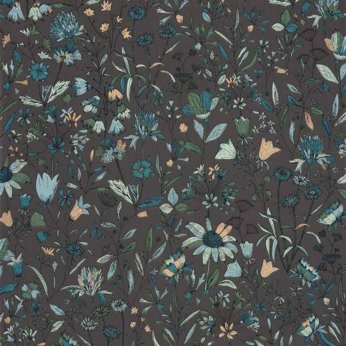 Sample - Jardin De Giverny Wallpaper - Midnight