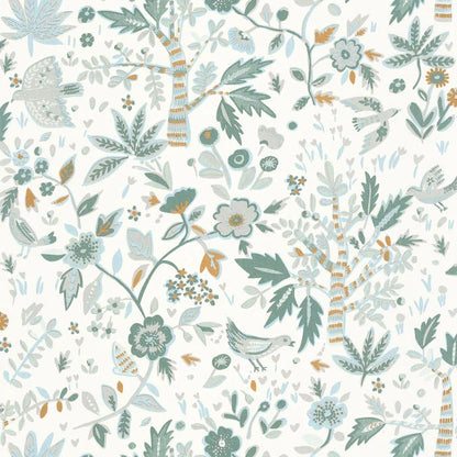 Echappee Vinyl Wallpaper - Vert Opaline - Discontinuing