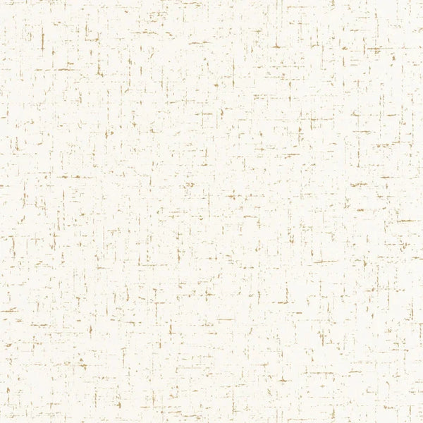Sample - Gaze Metal Wallpaper - Blanc Or