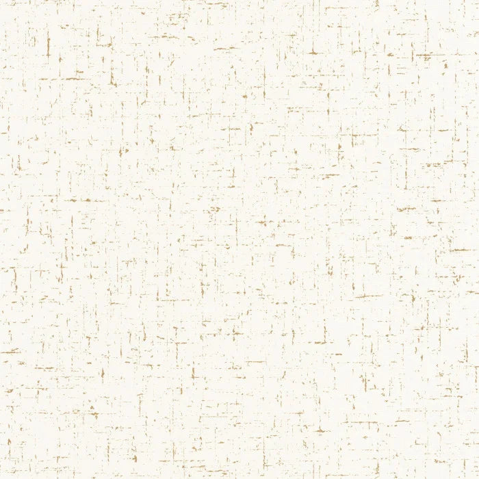 Sample - Gaze Metal Wallpaper - Blanc Or