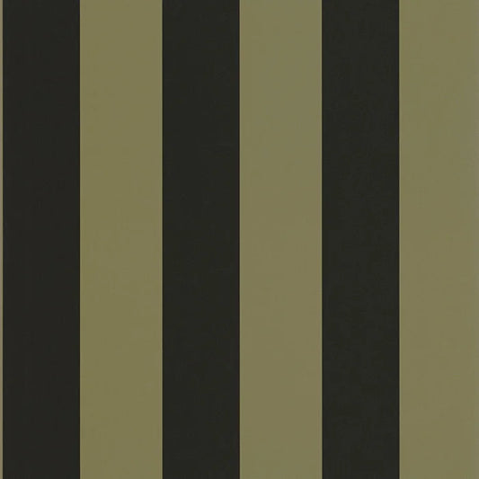 Wide Lines Wallpaper - Olive Green