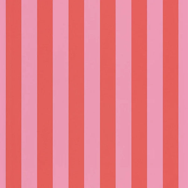 Sample - Little Lines Wallpaper - Rose Corail