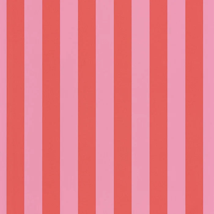 Sample - Little Lines Wallpaper - Rose Corail