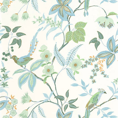 Happy Wallpaper - Bleu Porcelaine