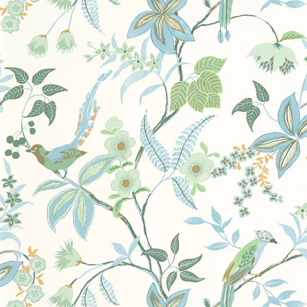 Sample - Happy Wallpaper - Bleu Porcelaine