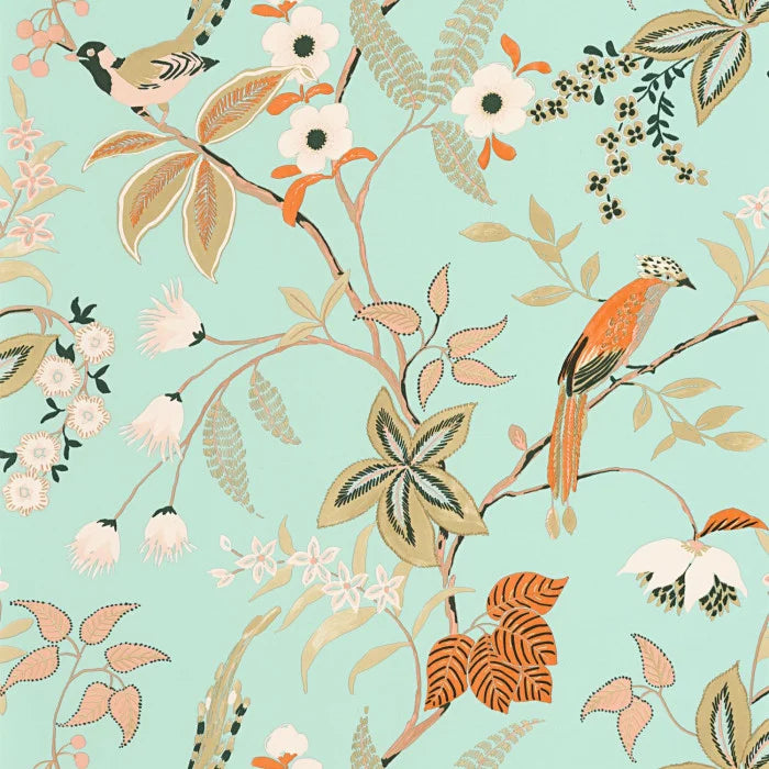 Sample - Happy Wallpaper - Vert D'eau
