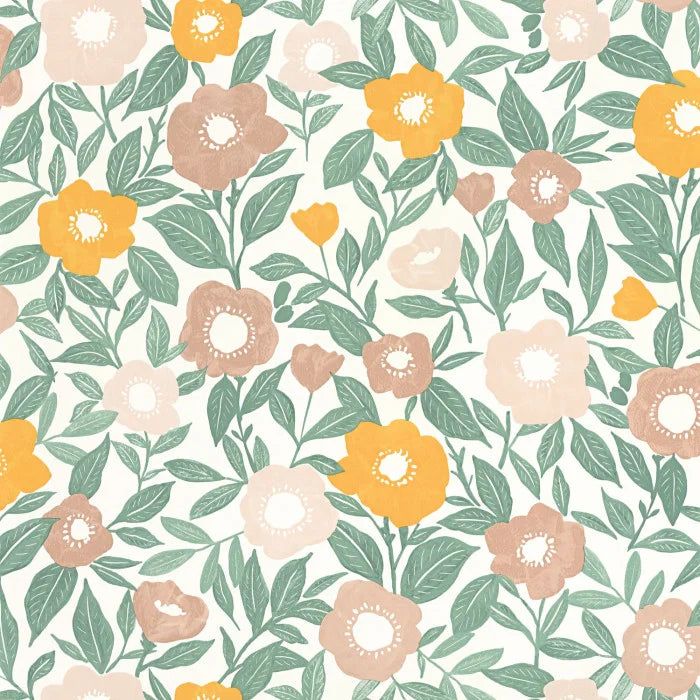 Sample - Lucky Wallpaper - Rose Jaune