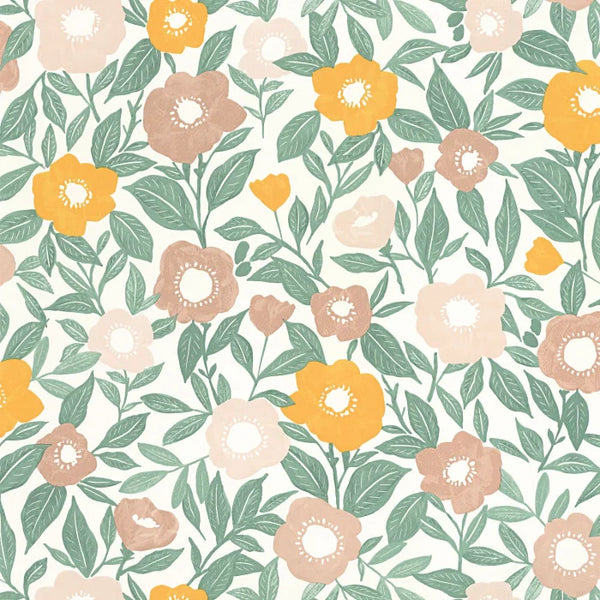 Sample - Lucky Wallpaper - Rose Jaune