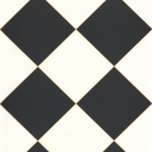 Sample - Checkmate Wallpaper - Noir blanc or