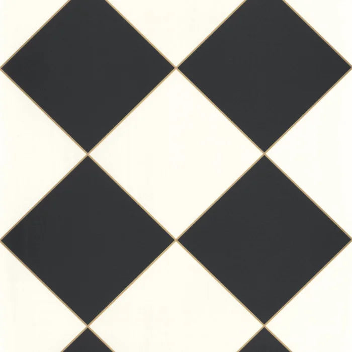 Sample - Checkmate Wallpaper - Noir blanc or
