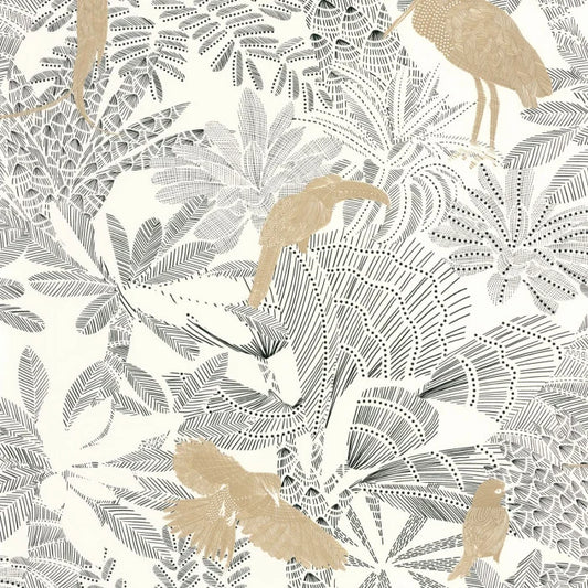 Riviera Wallpaper - Blanc Or