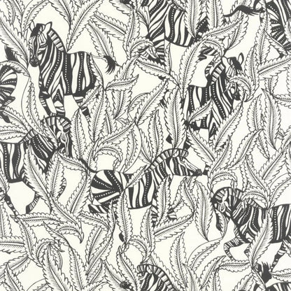Hiding Zebra Wallpaper - Blanc Noir