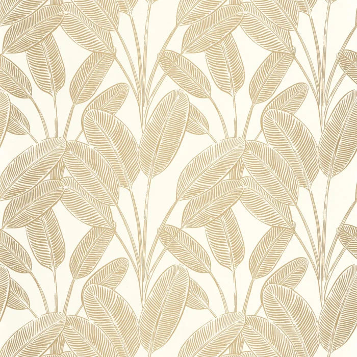 Sample - Little Banana Wallpaper - Blanc Or