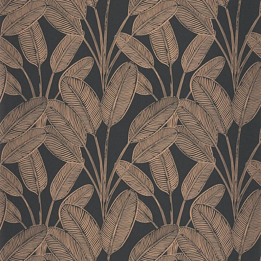 Little Banana Wallpaper - Noir Cuivre