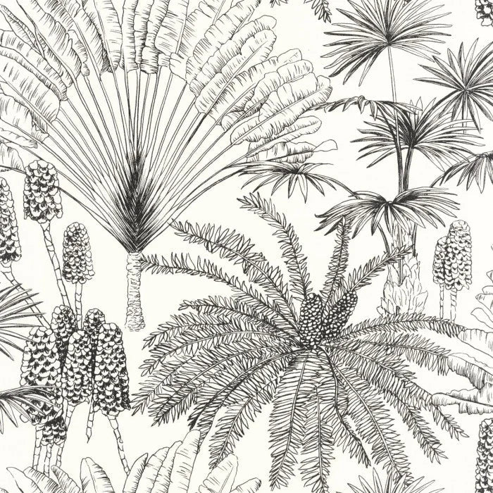 Sample - Paradisia Wallpaper - Blanc Noir