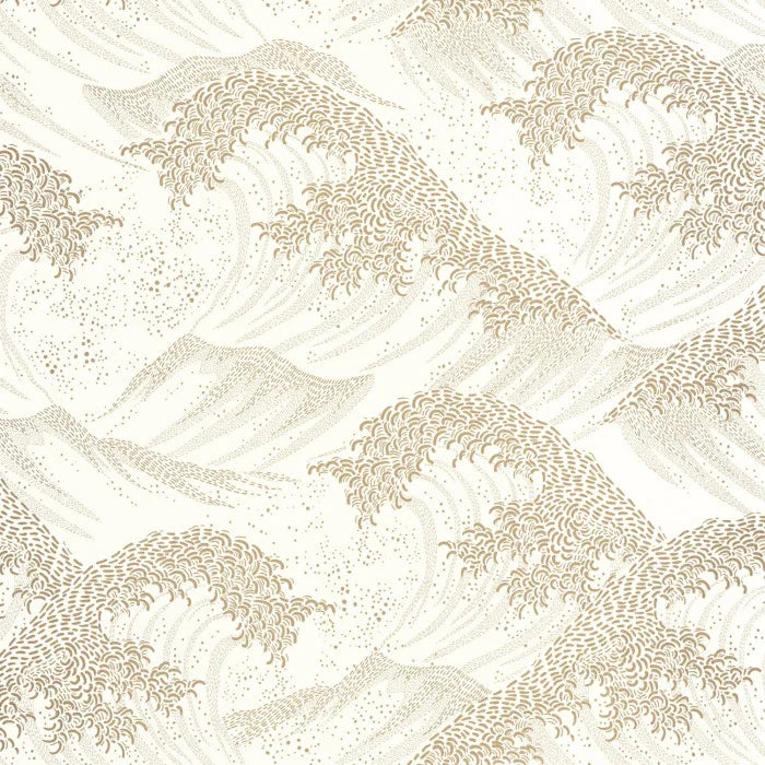 Sample - Waves Wallpaper - Blanc Or