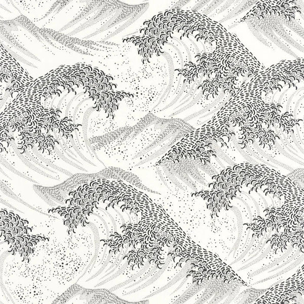 Sample - Waves Wallpaper - Blanc Noir