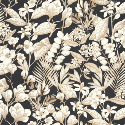 May Flower Wallpaper - Black and Gold - Discontinuing