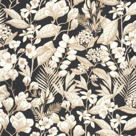 May Flower Wallpaper - Black and Gold - Discontinuing