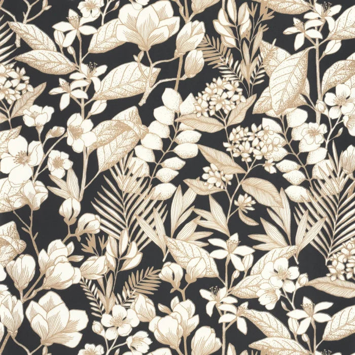 Sample - Flower May Wallpaper - Noir
