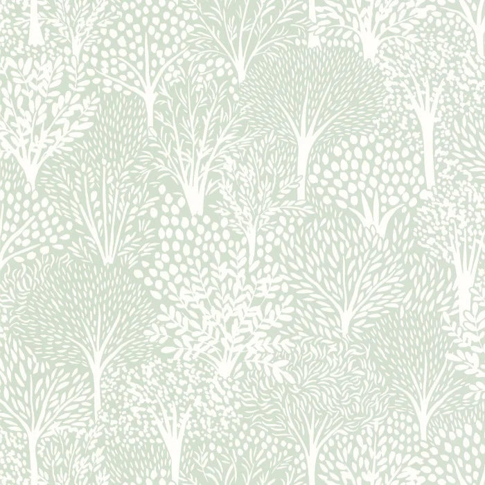 Sample - Alice Wallpaper - Vert D'eau Blanc
